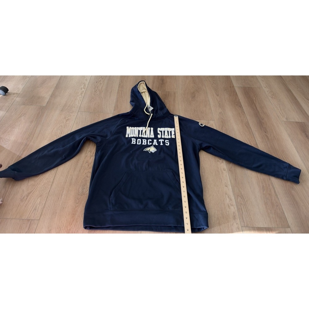 Vtg Montana State Mens Hoodie Size XL Blue Yellow Pullover NCAA College Y2K NWT